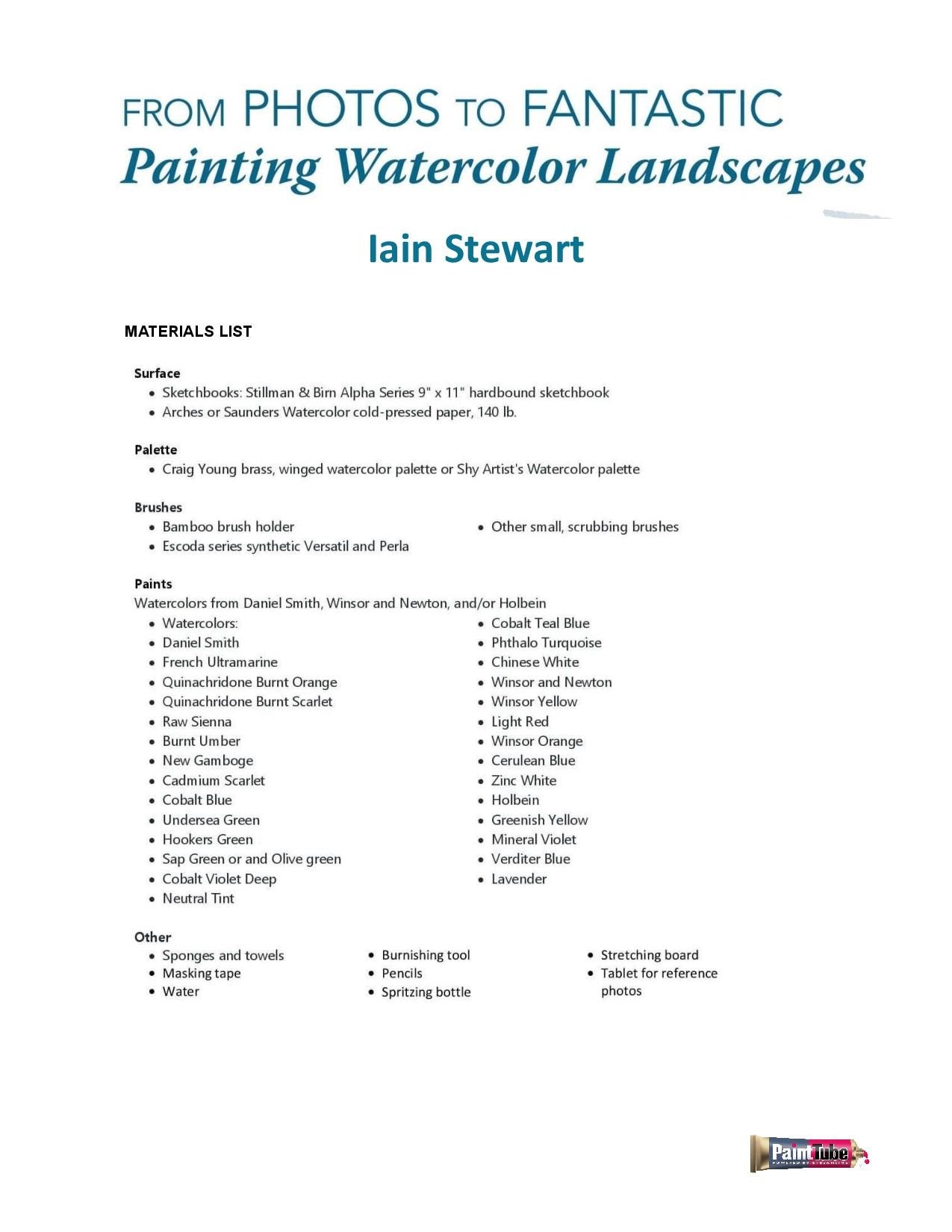 Iain Stewart: From Photos to Fantastic - Painting Watercolor Landscapes