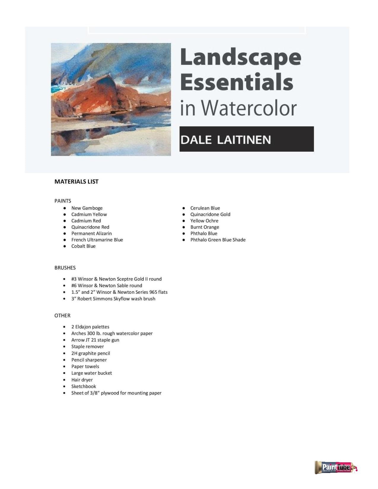 Dale Laitinen: Landscape Essentials in Watercolor