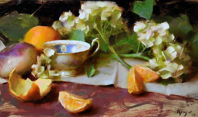 Daniel Keys: Hydrangeas and Oranges