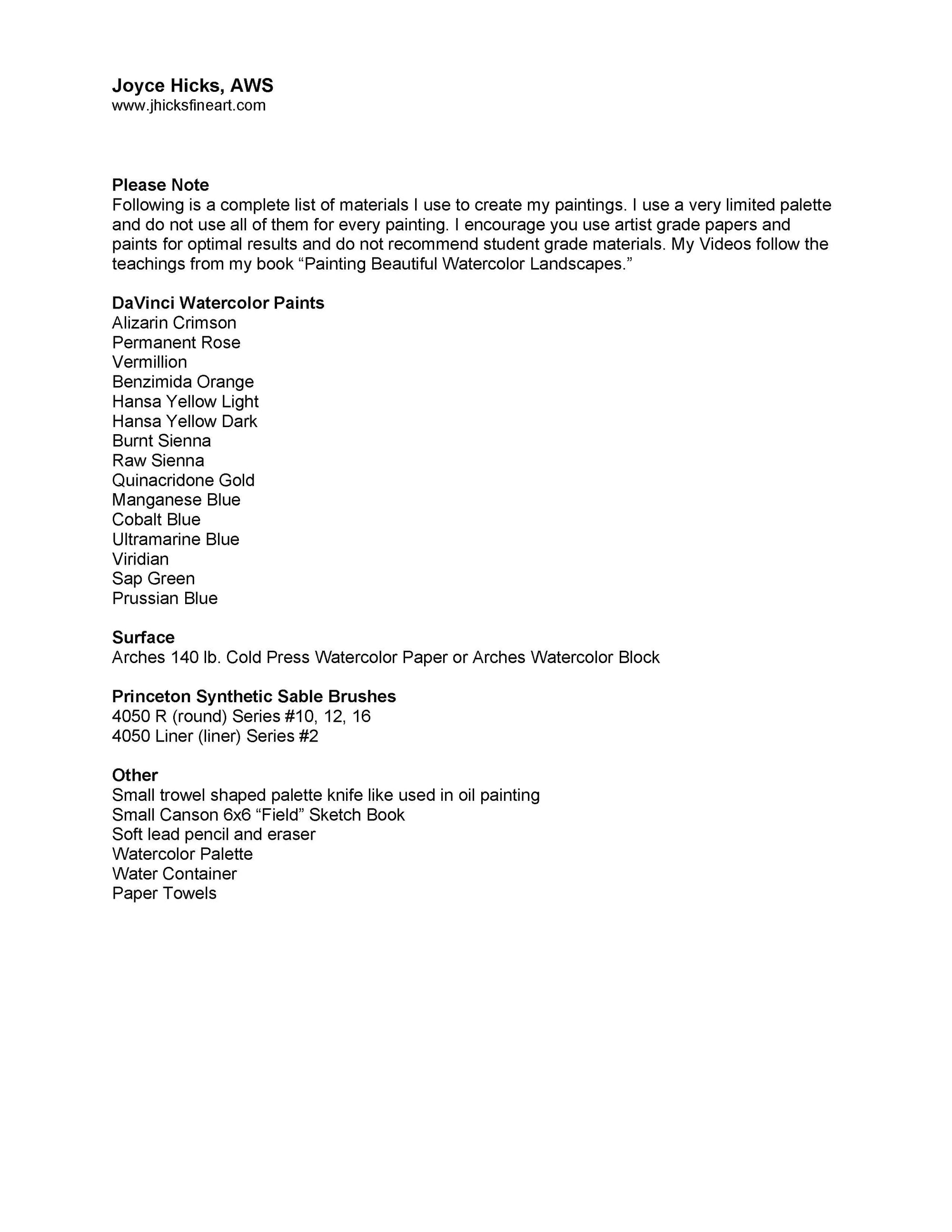 Joyce Hicks: Hilltop Homestead - Transforming the Landscape in Watercolor