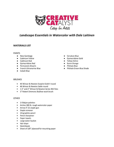 Dale Laitinen: Landscape Essentials in Watercolor
